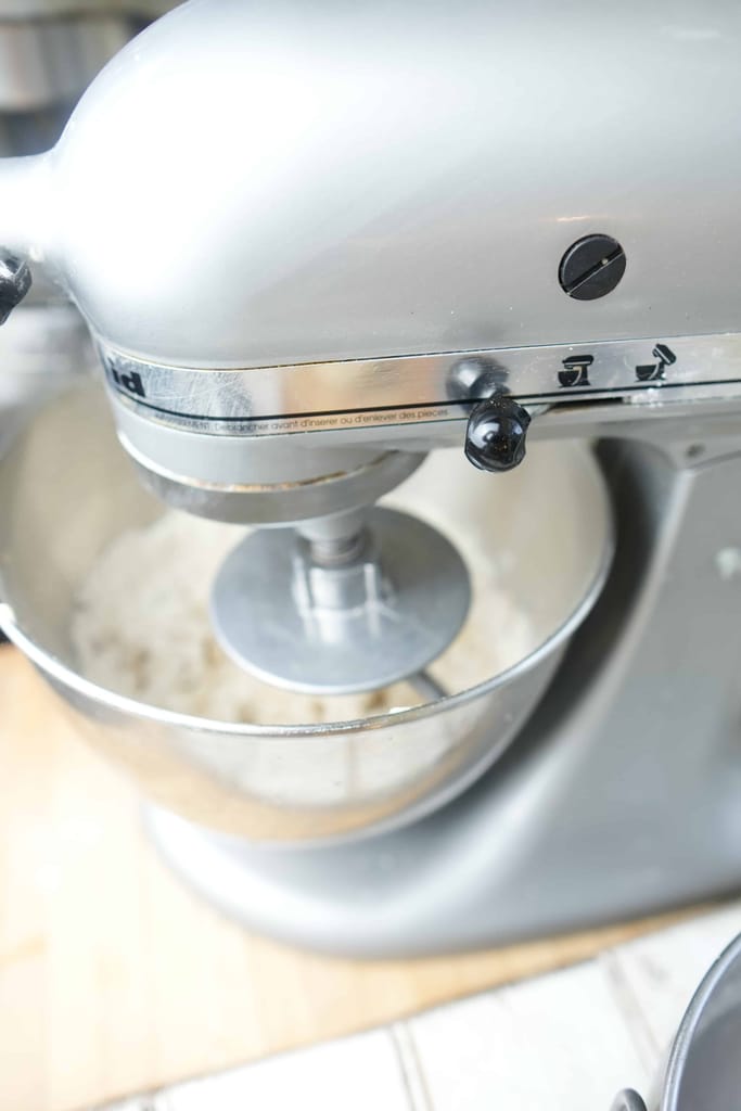 stand mixer needing the dough with a  dough hook