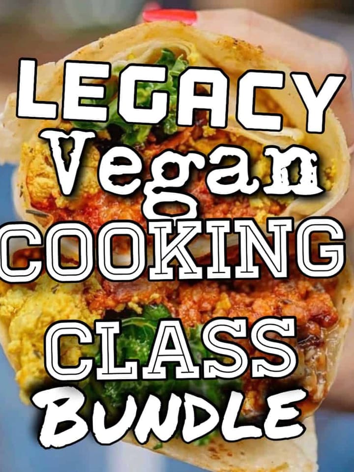 A vegan cooking class bundle.