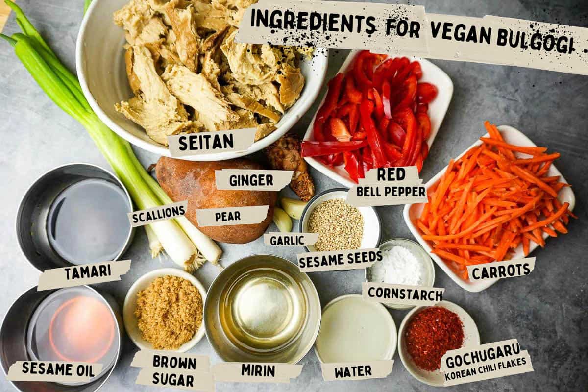 vegan bulgogi recipe ingredients.