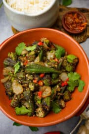 Punjabi Bhindi Dry Recipe (North Indian Fried Okra) - Cinnamon Snail