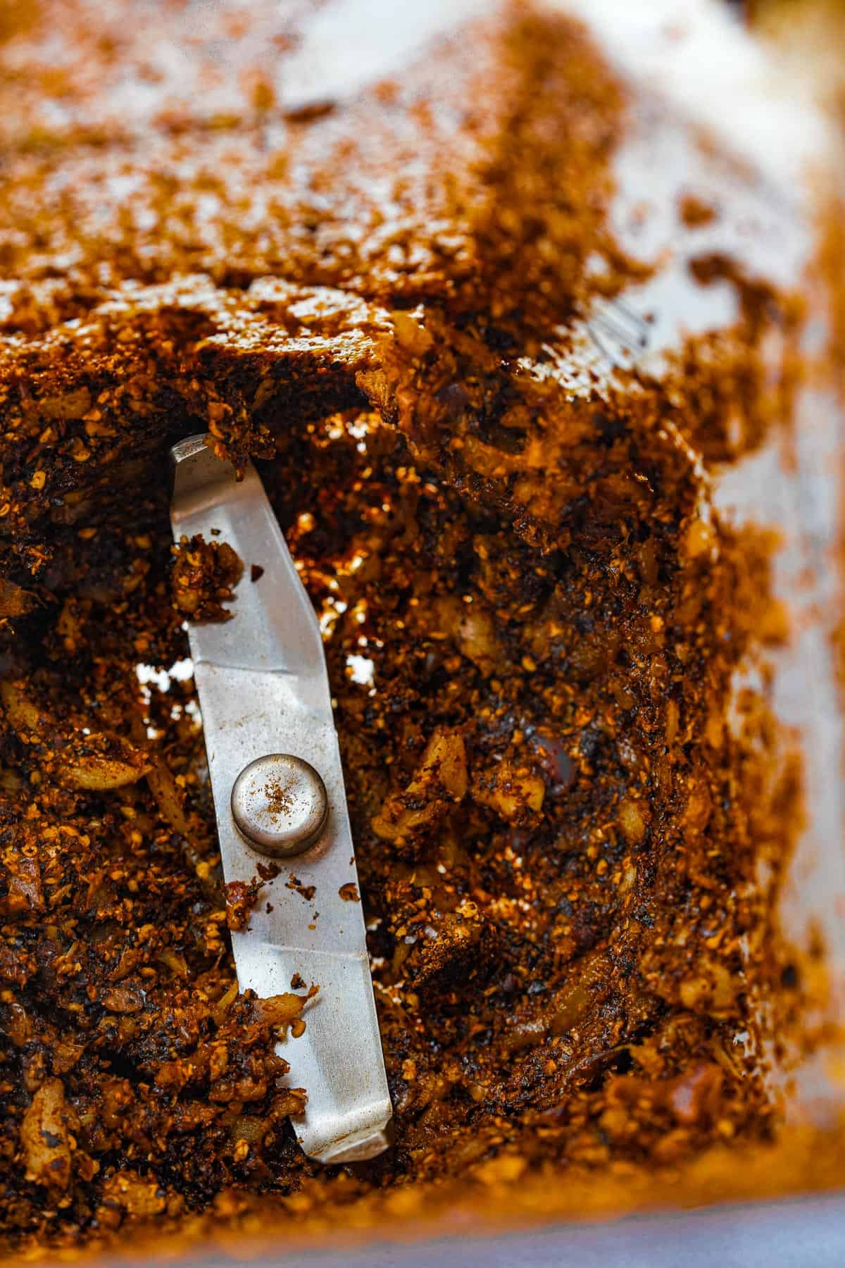 Chilies, garlic and shallots blended into a paste in a blender.