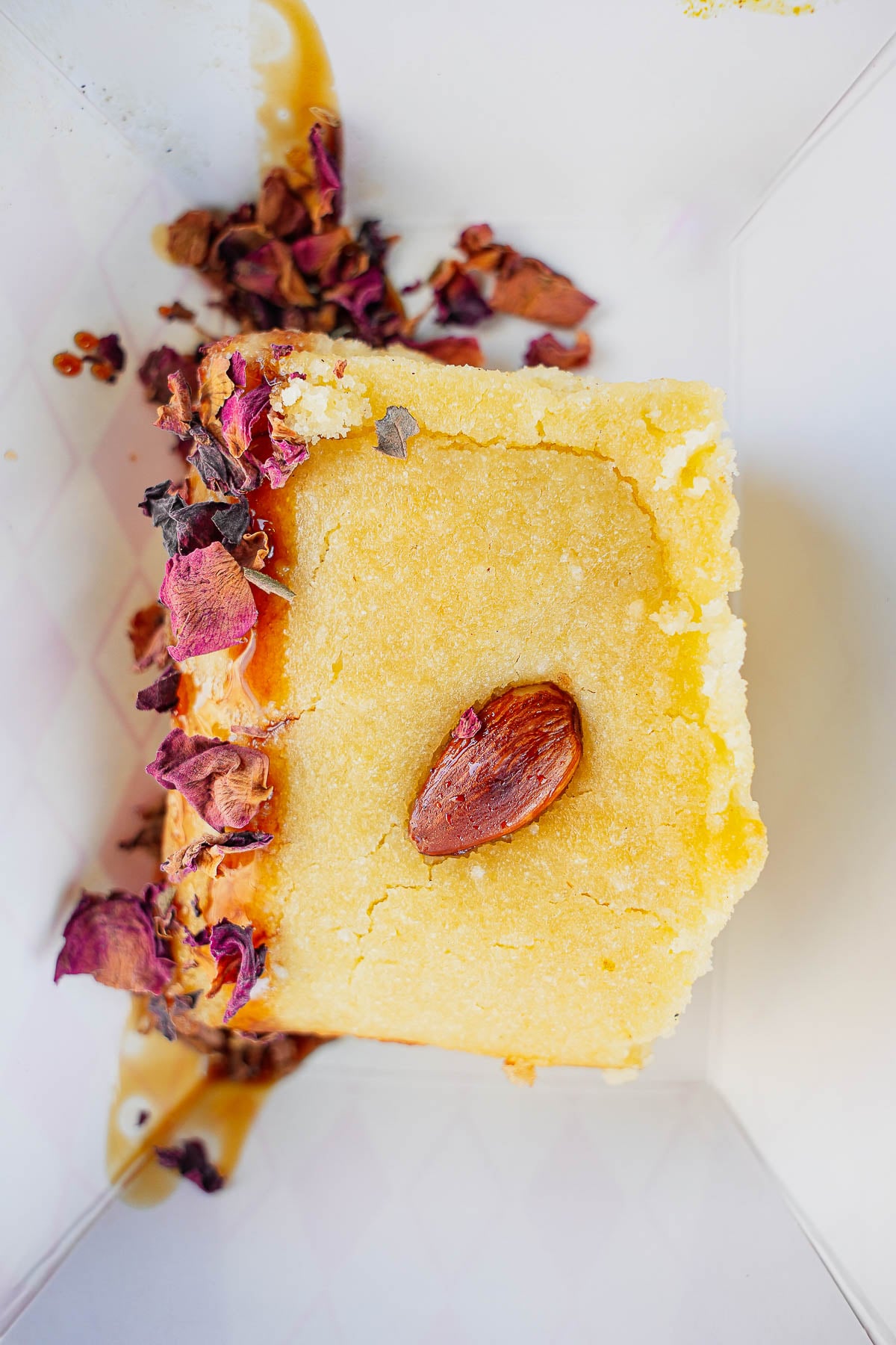 A square piece of yellow EGYPTIAN BASBOUSA!