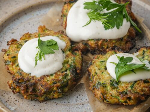 Zucchini Latkes (Gluten-Free, Vegan & Kosher for Passover)