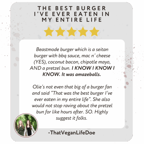 Five-star review of the vegan burger class