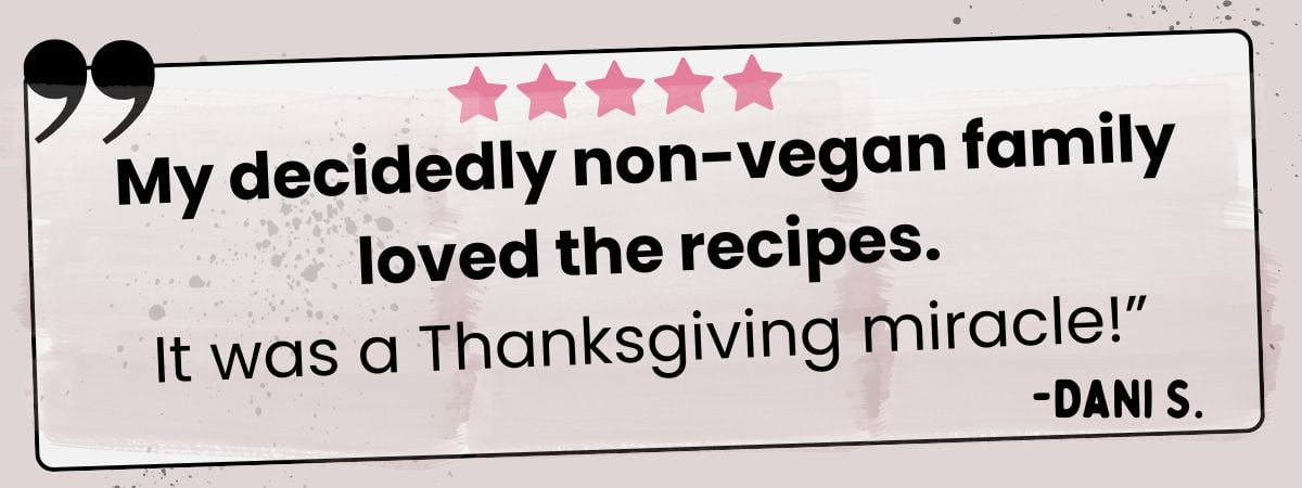 Five star review of the Vegan Thanksgiving program