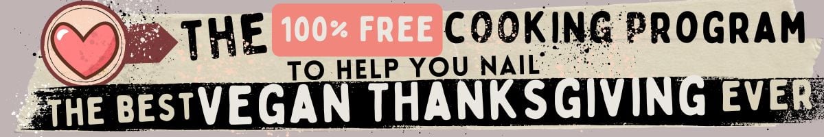 A graphic with a pink heart illustration and bold text reading: The only online community focused on helping you turn your non-veg friends and fam vegan through insanely good food, plus exclusive access to our Tofu Cooking Class.