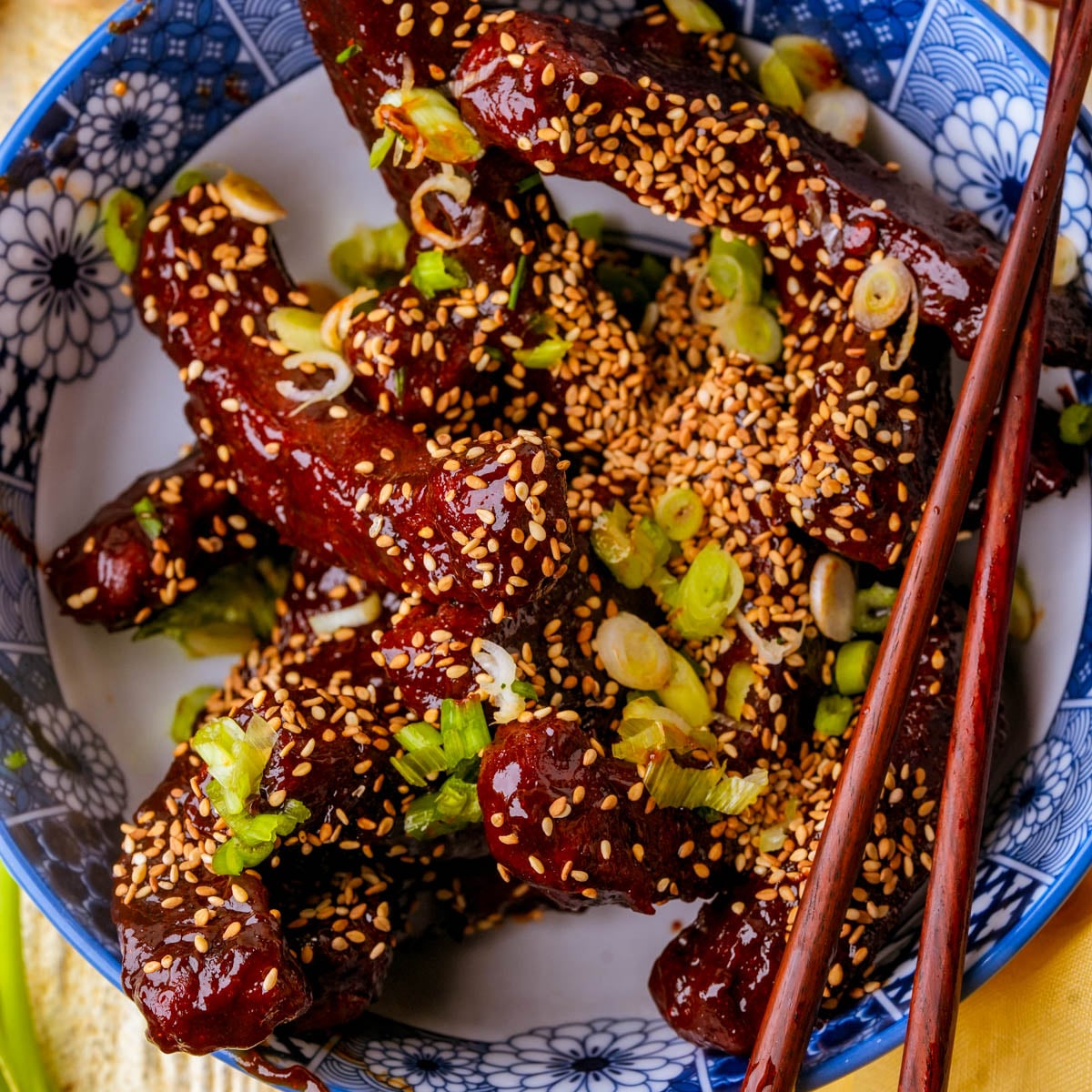 Vegan Chinese Spare Ribs With a Hoisin Sriracha Glaze
